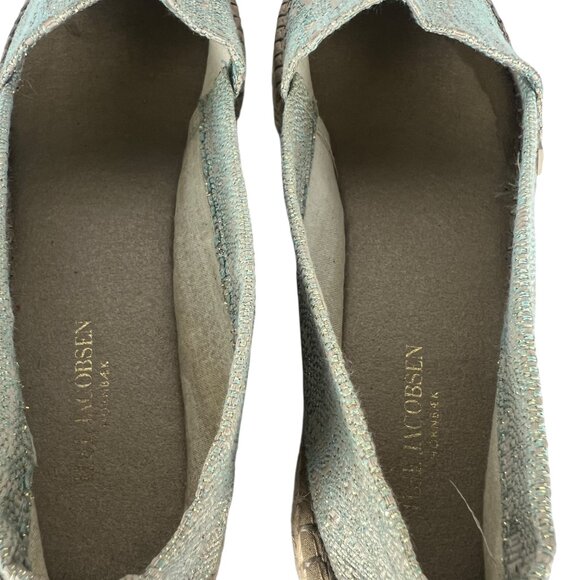 Ilse Jacobsen Slip-On Jute Espadrilles in Metallic Blue Size EU 41 US 10.5 - 11 - Picture 4 of 12